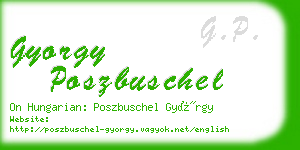 gyorgy poszbuschel business card